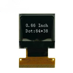 Мини монохромный пассивный матричный 0,66 &quot; OLED дисплей 64X48 точек модуль
