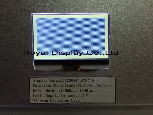 Разрешение 45mA STN/Blue/Negative 128X64 освещает Monochrome дисплей контржурным светом LCD для телефона наземной линии
