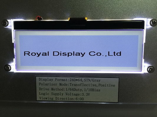 Панель подгонянная фабрикой размера monochrome RYG12864M 128x64 Cog LCD ST7565R IC LCD освещает модуль контржурным светом