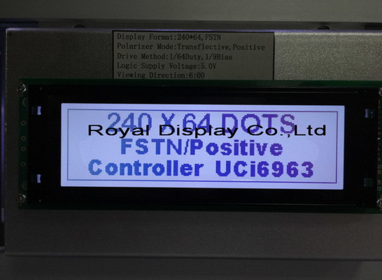 Подгонянный Cog 240X64 дизайна ставит точки графический дисплей Lcd с Lcd освещает контржурным светом