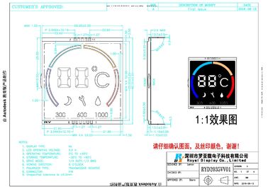 Панель экрана касания VA Lcd, предпосылка панели жидкокристаллического дисплея супер черная