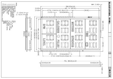 Панель HTN положительная изготовленная на заказ LCD для идущей машины RYD2015TR01-B