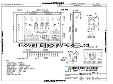 Панель RYD2055BV02 изготовленная на заказ LCD для измеряя электричества/групп/автомобильных радиоприемников