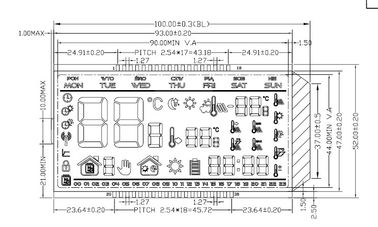 Потребление низкой мощности изготовленной на заказ LCD панели RYD1201AA голубое белое янтарное