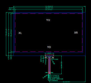 Толщина высокой сенсорной панели Lcd чувствительности различная стеклянная приемлемая