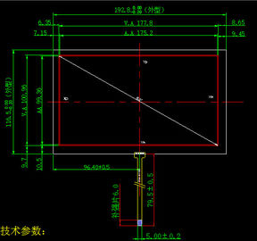 1,8" - 21" раскосная твердость карандаша модуля 3H экрана касания Lcd королевская
