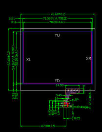 Сенсорная панель Lcd профессионала 3,5 для химической устойчивости LQ035NC121