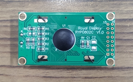 8X2 FSTN/Positive Character Monochrome LCD Display с белым светодиодным черным освещением