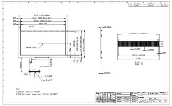 EJ050NA-01G Innolux 5 дюймовый TFT LCD-модуль дисплей 800*RGB*480