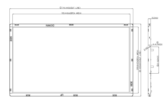 Boe 31,5 дюйма 1366 * 768 RGB V320WX1 TFT LCD TV Мультимедиа HD Свободный угол просмотра
