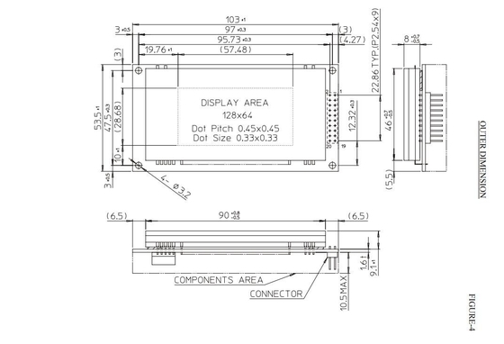 Дисплей Futaba VFD Gp9002A01A 128*64 зеленый широкая температура 5.0V настраиваемая