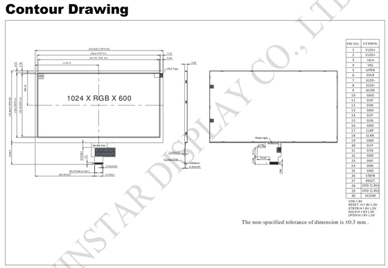 10.1'' 1024*RGB*600 TFT LCD Модуль 16:9 широкого вида интерфейс MIPI Замена Winstar