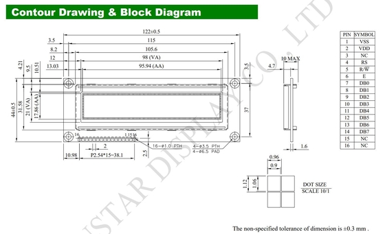 OLED LCD модуль 3.84'' 100*16 Графический супер широкая температура 5.0v Winstar Заменить