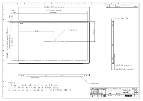 9' TFT LCD модуль INNOLUX 1280*RGB*720 DJ090IA-01A Оригинальный автомобильный дисплей широкая температура