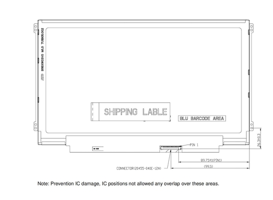 11.6' TFT LCD модуль 1366*768 RGB LVDS интерфейс AUO B116XW03 V0 для ноутбука