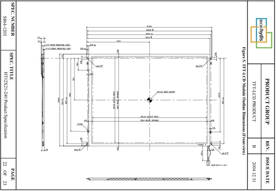 12.1'' TFT LCD XGA 1024*768 RGB BOE Оригинальный дисплей широкого вида Touch HT12X21-240