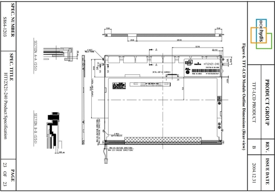 12.1'' TFT LCD XGA 1024*768 RGB BOE Оригинальный дисплей широкого вида Touch HT12X21-240