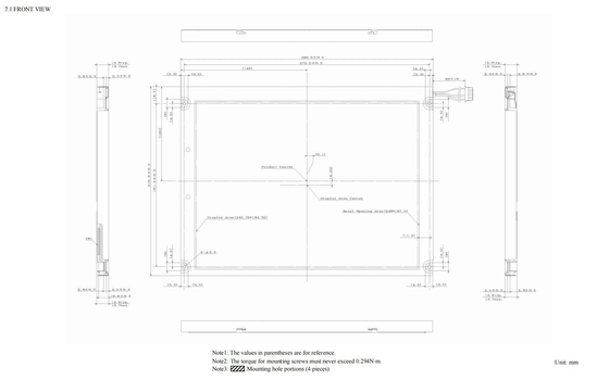 12.1'' TFT LCD модуль 1024*768 RGB NEC 600:1 LVDS интерфейс промышленный дисплей