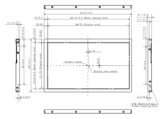 9.0' 1920*1080 TFT LVDS Tianma Широкотемпературный высококонтрастный ЖК-модуль