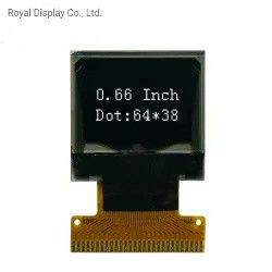 Дисплей I2c Spi RY-6448KSWEG03 поставщика 0.66inch SSD1306 64x48 Monochrome OLED OLED