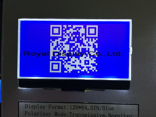 Разрешение 45mA STN/Blue/Negative 128X64 освещает Monochrome дисплей контржурным светом LCD для телефона наземной линии