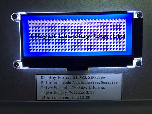 Изготовленный на заказ дисплей LCD Cog ТОЧКИ 3.3V положительный Transflective ST7529 FSTN/Stn 240X80