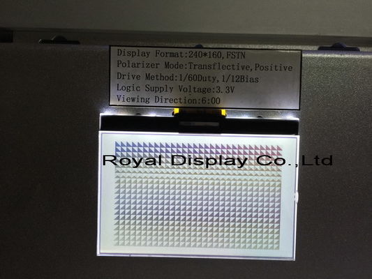 240X160 точки STN UC1611S с модулем Cog LCD модуля экрана касания белого цвета Monochrome графическим