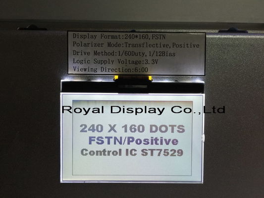 240X160 точки STN UC1611S с модулем Cog LCD модуля экрана касания белого цвета Monochrome графическим