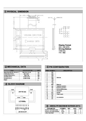 Модуль COG FSTN STN lcd FSTN 240X160 Stn графический с освещает серый цвет контржурным светом UC1611S FPC lcd
