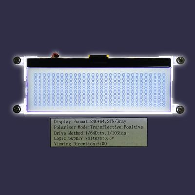 Позитв LCD серого цвета фабрики оптовый 240*64 графический LCD ST7565R параллельный YG Stn показывает отражательный УДАР FPC поляризатора