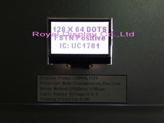 серый цвет Stn дисплея COG 3V Mono LCD 128x64 FSTN положительный для медицинского оборудования