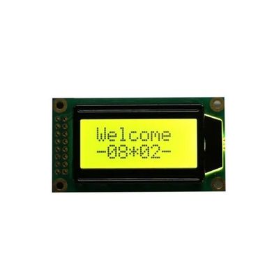 8X2 ставит точки модуль LCD характера Transflective УДАРА Stn Желт-зеленый положительный