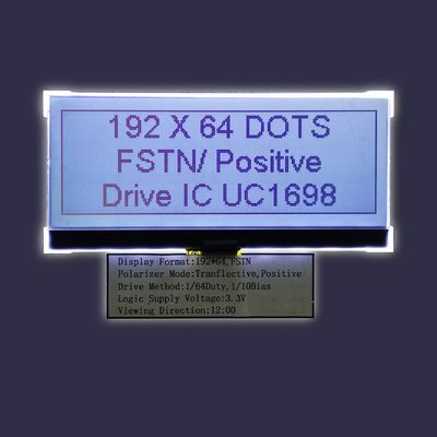 параллель дисплея FPC FSTN 192X64 UC1698 положительная Transflective LCD