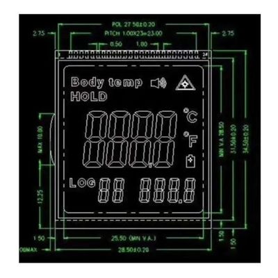 Модуль 3V RYD2119TM-01 LCD COG FPC FSTN Tn положительный для ультракрасного термометра