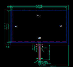 Изготовленный на заказ размер 1,8" ~21" дисплей LCD емкостной сопротивляющейся панели экрана касания Transmissive с сенсорной панелью