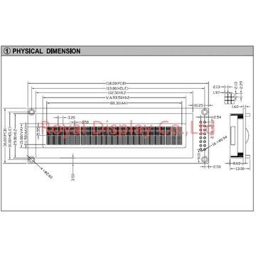 СИД УДАРА LCM RYP2402A экрана LCD характера 24X2 MCU 8 сдержанное освещает контржурным светом