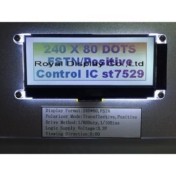 СИД Амбер модуля Lcd матрицы точек 240x80 FSTN положительное освещает контржурным светом