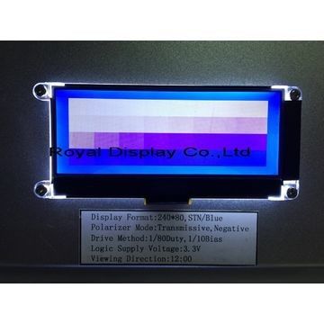СИД Амбер модуля Lcd матрицы точек 240x80 FSTN положительное освещает контржурным светом