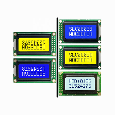 Дисплей Lcd характера Fstn Stn 0802 модуля Lcd характера УДАРА положительный
