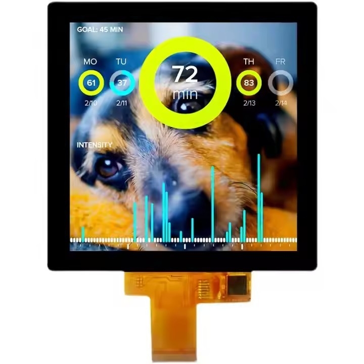 30,95 дюйма 4 " 480 * 480 квадратный TFT LCD дисплей с RGB интерфейсом CTP