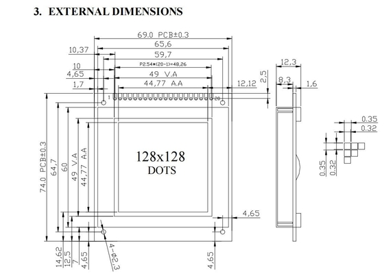DFSTN LCD-модуль для топливного диспенсера Промышленный дисплей сверхширокой температуры
