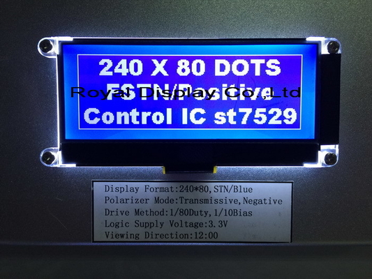 240*80 FSTN Графический 6H ST75256 Сверхширокотемпературный промышленный дисплей с модулем ЖК-дисплея