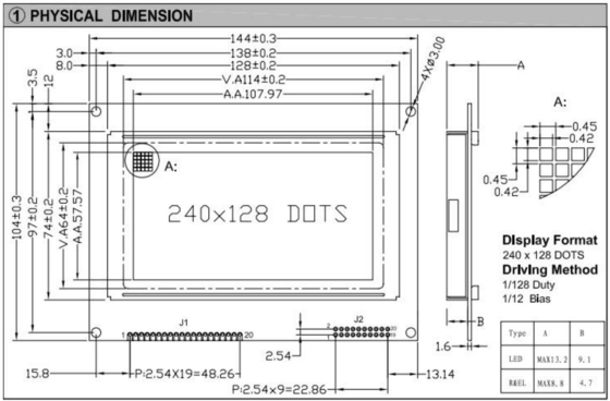240*128 Графический FSTN LCD модуль с PCB T6963C широкотемпературный промышленный дисплей
