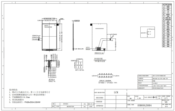 5' 720*RGB*1280 All View Mipi Interface Ili9881c IC Wide Temperature TFT LCD Модуль