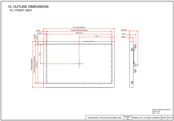 TX18D211VM0BAA TFT LCD Модуль 7,0 дюйма 800*480 ЖК-панельный экран